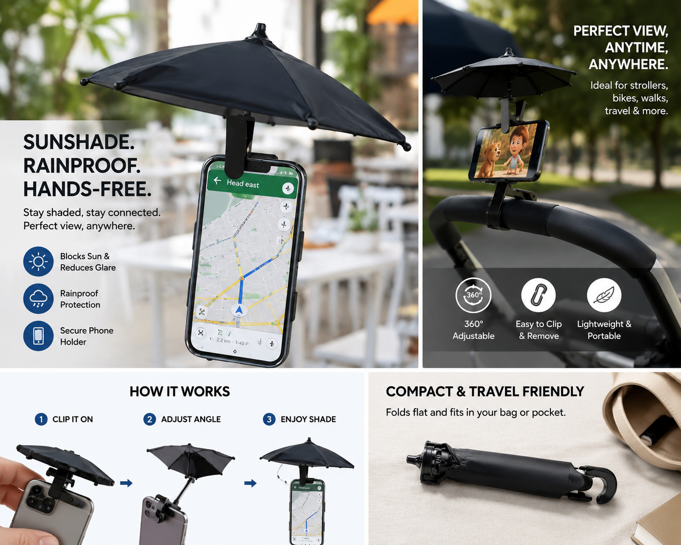 Phone Screen Sun Shade — Shade Your Screen beach lifestyle hero